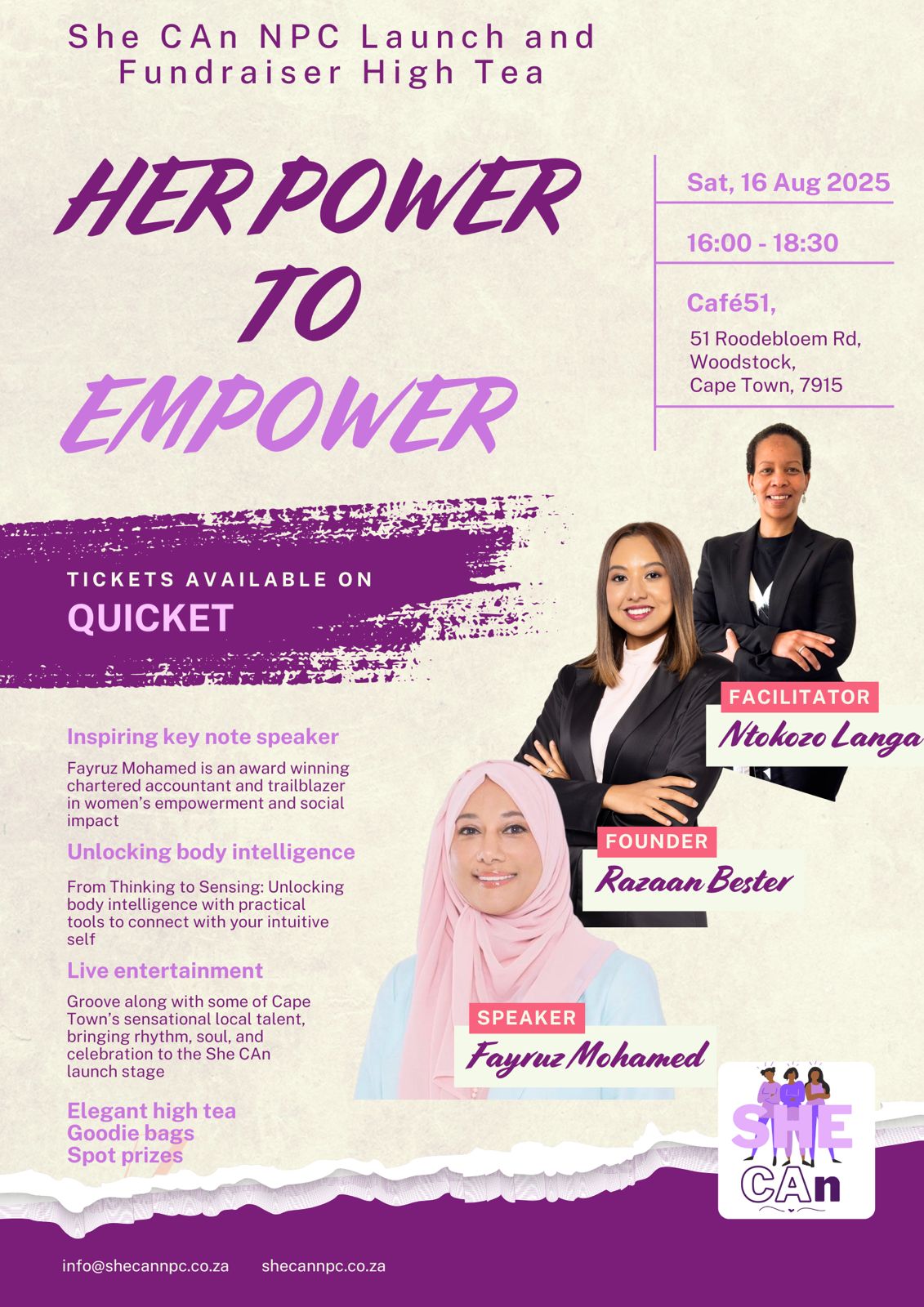 Her Power to Empower Launch Event Flyer
